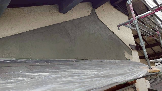 姫路市　ラス網の上に左官